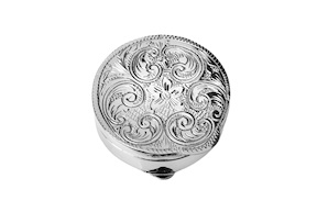 Pill box silver with engraving Selezione Zanolli