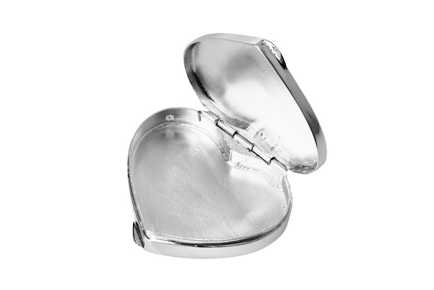 Pill box Heart silver with engraving Selezione Zanolli
