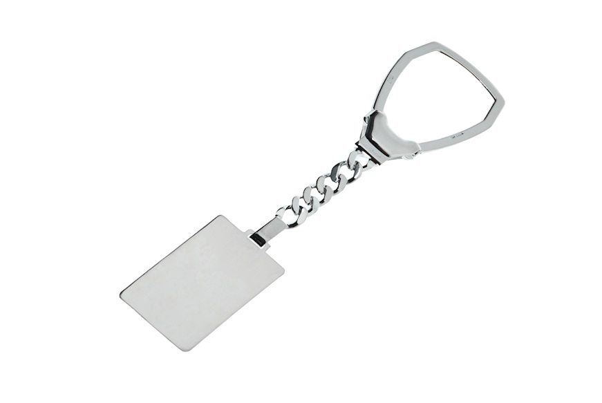 Keychain silver with rectangular plate Selezione Zanolli