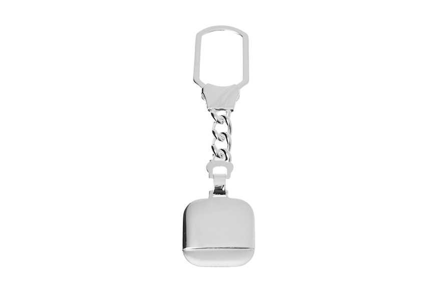 Keychain silver with square plate Selezione Zanolli