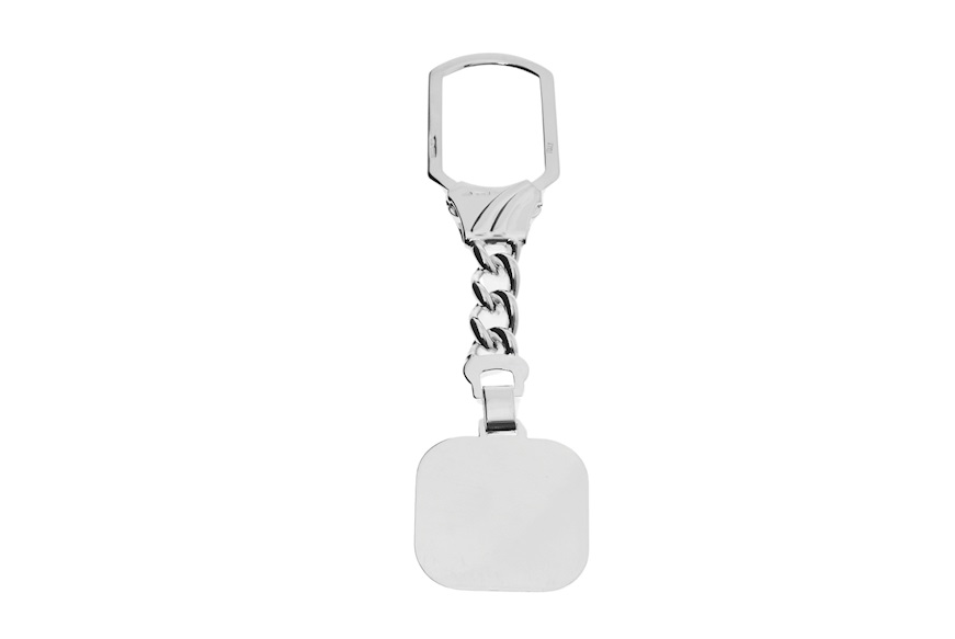 Keychain silver with square plate Selezione Zanolli