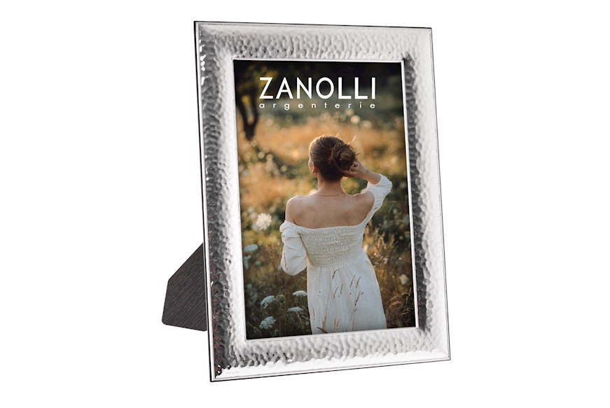 Cornice Portafoto argento bilaminato con specchio Zanolli