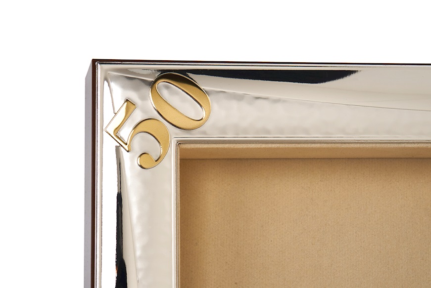 Vuotatasche 50° argento bilaminato con decorazione oro Zanolli