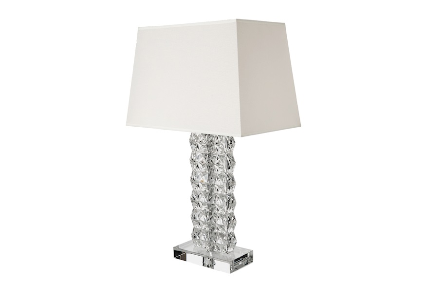 Lamp crystal with white lampshade Selezione Zanolli