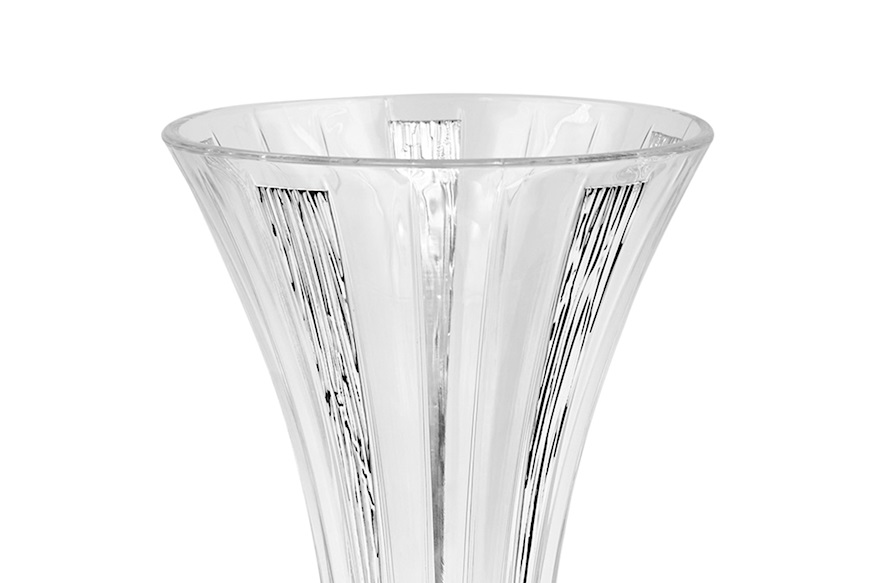 Vase crystal with silver bands Selezione Zanolli