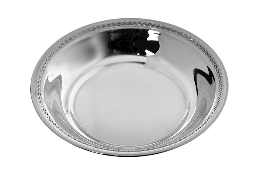 Ciotolina argento con bordo godronato Selezione Zanolli