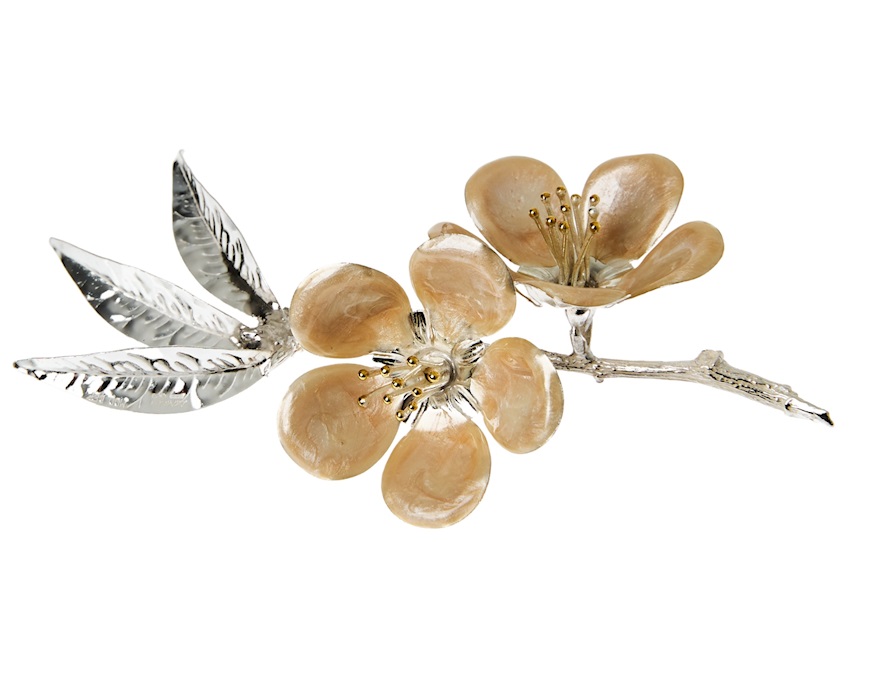 Bomboniera Fiore di Pesco argento bianco Selezione Zanolli