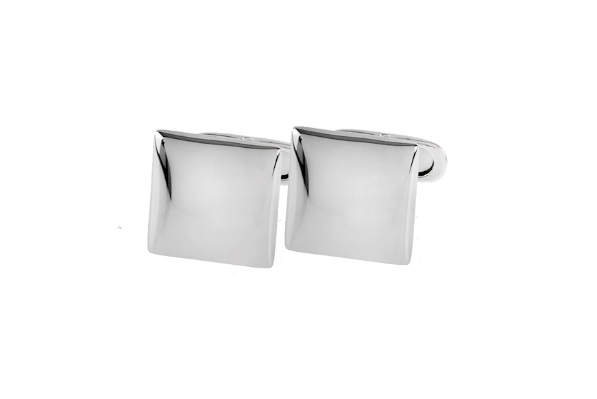 Square cufflinks silver smooth square Selezione Zanolli