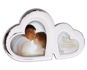 Cornice doppia argento pvd a forma di cuore Selezione Zanolli