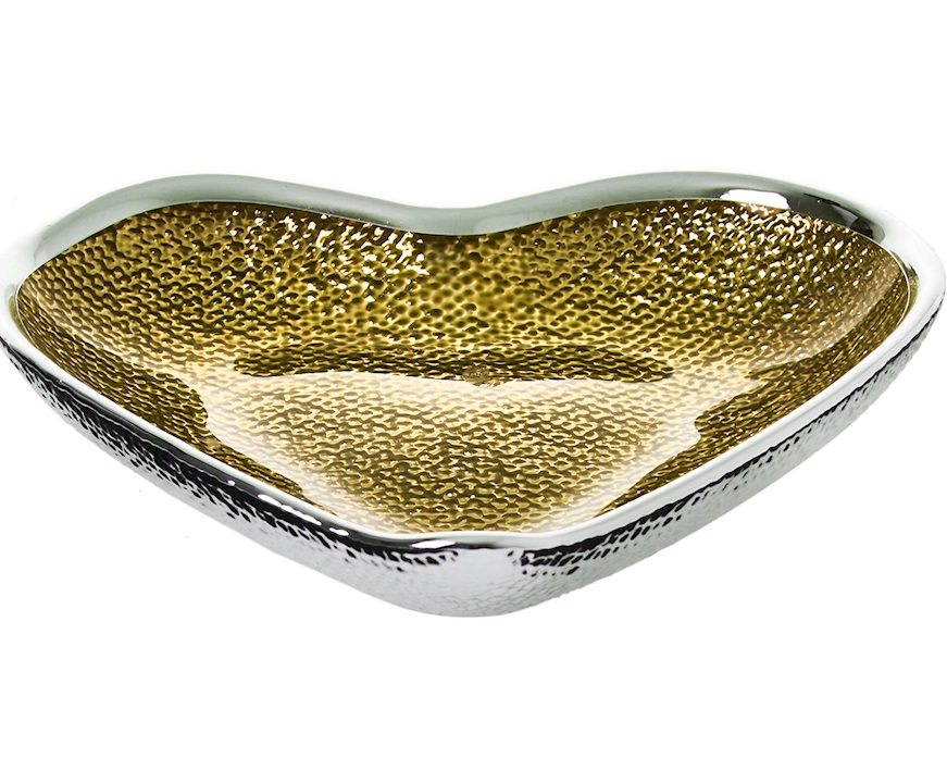 Heart saucer gold Selezione Zanolli