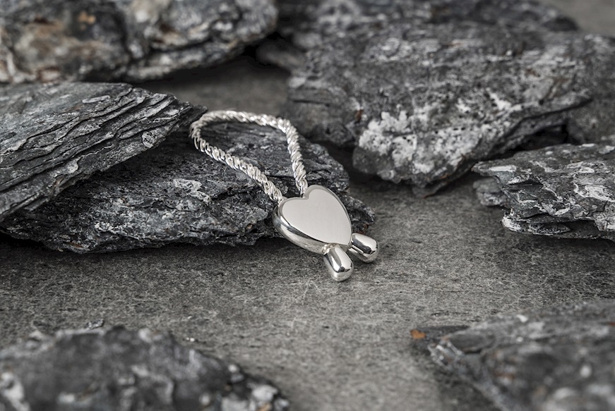 Keychain silver loop with heart Selezione Zanolli