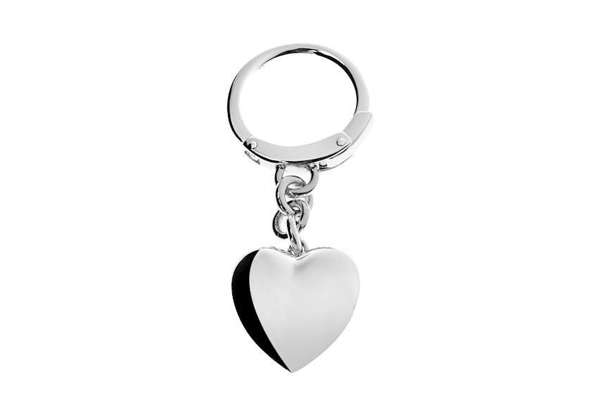Keyring silver with heart pendant Selezione Zanolli