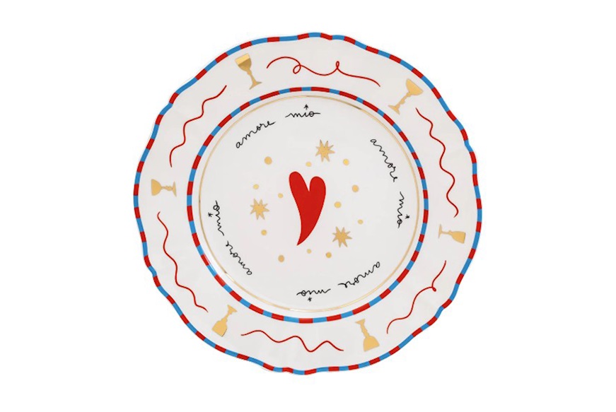 Dinner plate Il Frutto della Passione porcelain Cuore Bitossi home