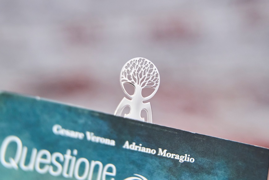 Bookmark Tree of Life silver with sugared almonds Selezione Zanolli