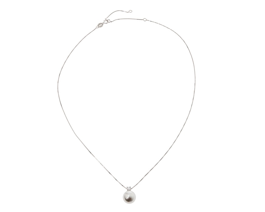 Parure collana e orecchini argento con shell pearl e cubic zirconia Sovrani