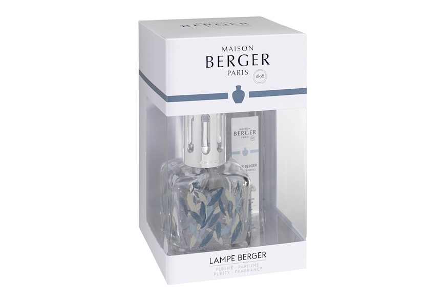 Cofanetto Lampada Catalitica Glacon Piuma con profumo 250 ml Caresse de Coton Maison Berger Paris
