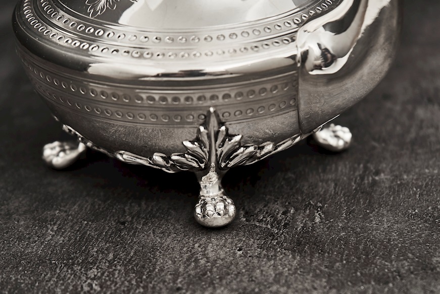 Teiera Francese argento con quattro piedi a zampa Selezione Zanolli