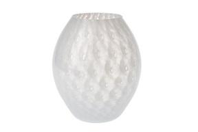 Vaso Oliva bianco Murrina Murano Venezia