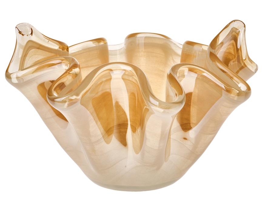 Centrotavola James bianco miele Murrina Murano Venezia