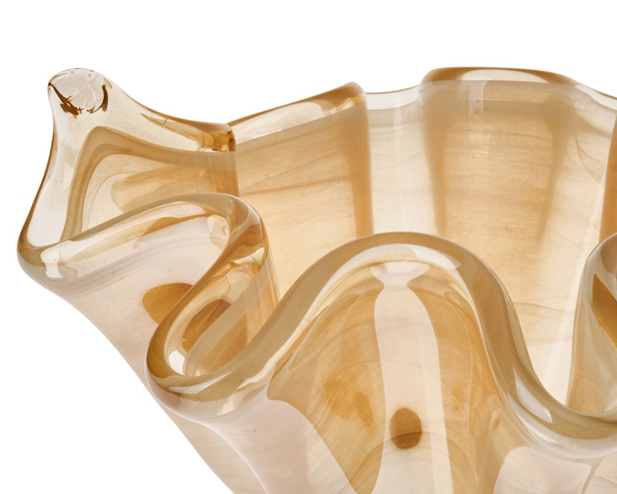 Centrotavola James bianco miele Murrina Murano Venezia
