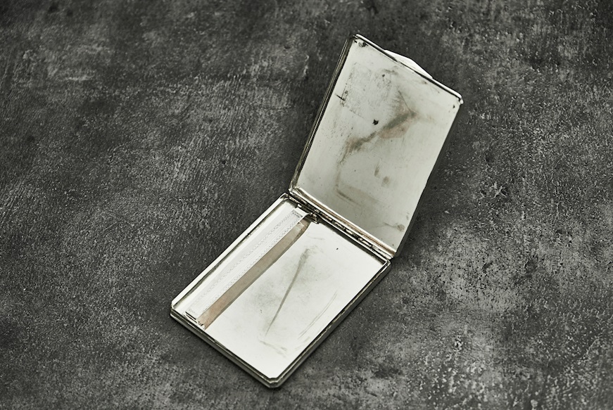 Portasigarette argento con decorazione guillochè Selezione Zanolli