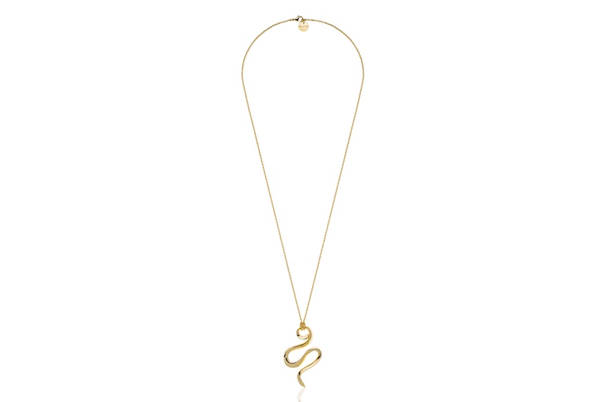 Necklace Serpente in gilt bronze Unoaerre