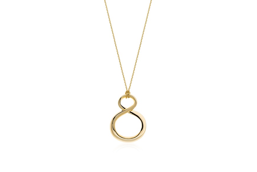 Necklace Infinito in gilt bronze Unoaerre