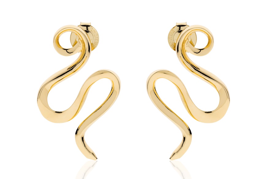 Earrings Serpente in gilt bronze Unoaerre