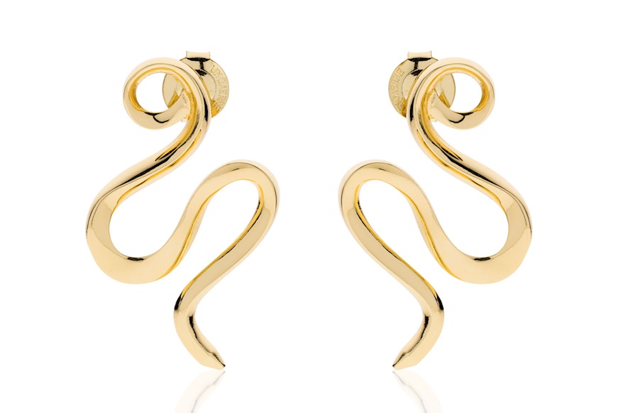 Orecchini Serpente in bronzo dorato Unoaerre
