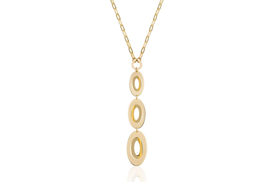 Necklace Dinamica in gilded bronze Unoaerre