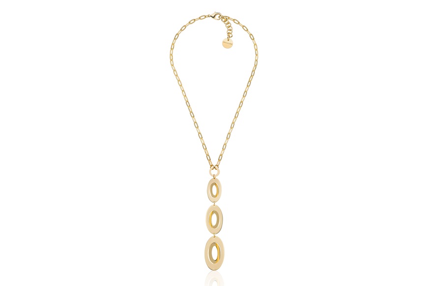 Necklace Dinamica in gilded bronze Unoaerre