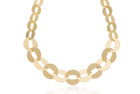 Collana Dinamica a catena scalare in bronzo dorato Unoaerre