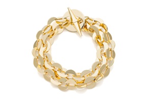 Bracelet Dinamica round chain in gilded bronze Unoaerre