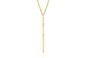 Collana Lux con rettangoli pendenti in bronzo dorato Unoaerre