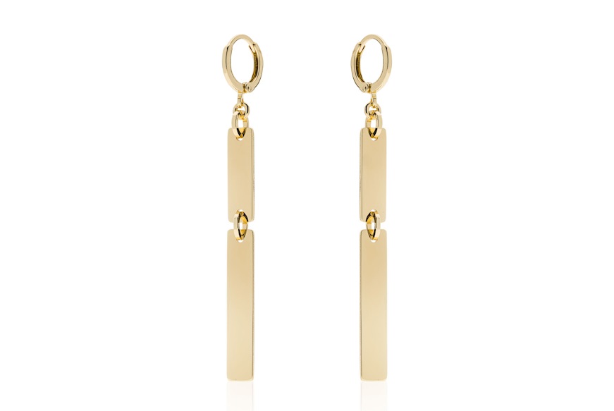 Pendant earrings Lux in gilded bronze Unoaerre