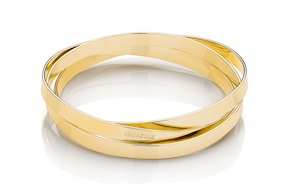 Rigid bracelet Lux in gilded bronze Unoaerre