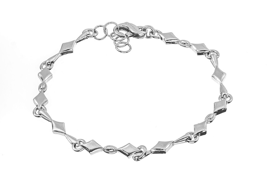 Bracelet Libra silver with rhombuses Selezione Zanolli