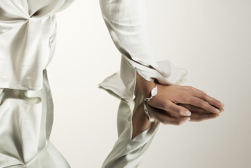 Bracciale Essenza argento con ovale madreperla Selezione Zanolli
