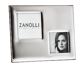 Cornice argento pvd a due fori Selezione Zanolli