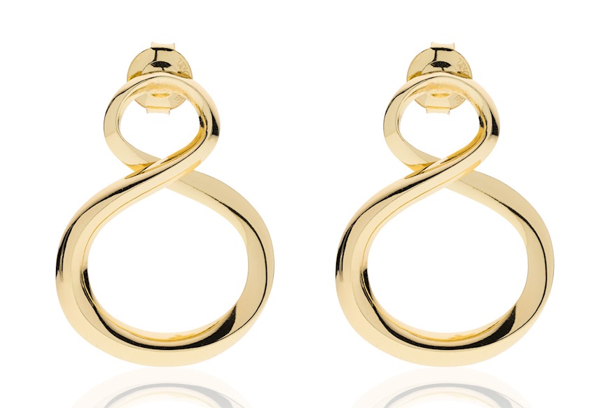 Earrings Infinito in gilt bronze Unoaerre