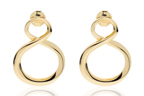 Orecchini Infinito in bronzo dorato Unoaerre