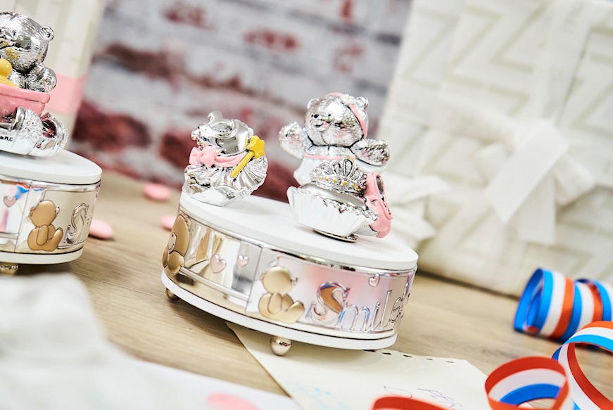 Ballerina music box Forever Friends Pink Teddy Bear Selezione Zanolli