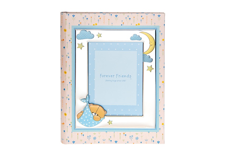 Album Forever Friends Blue Teddy Bear with photo frame Selezione Zanolli