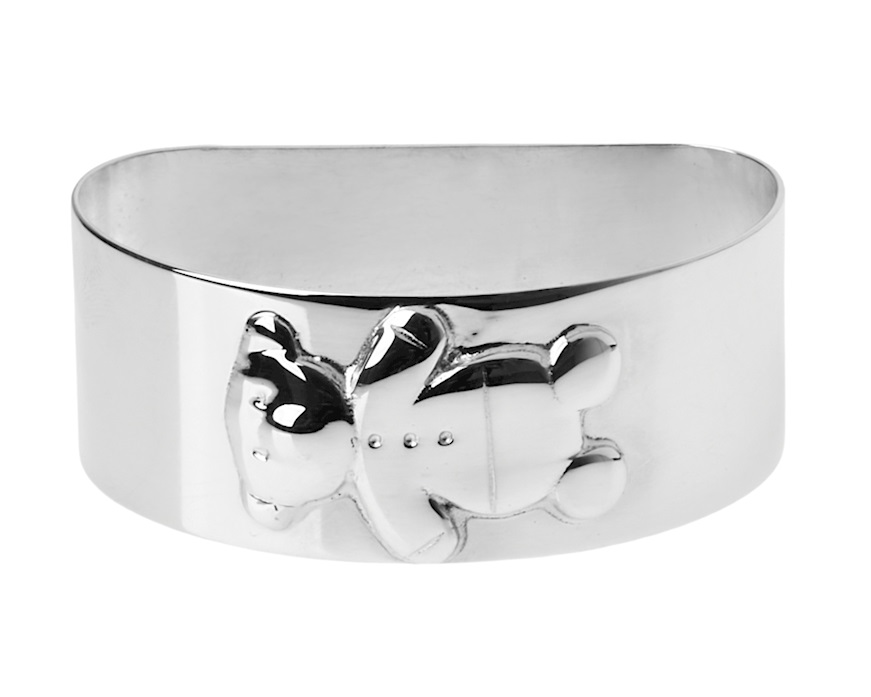 Baby napkin ring Teddy Bear silver Selezione Zanolli