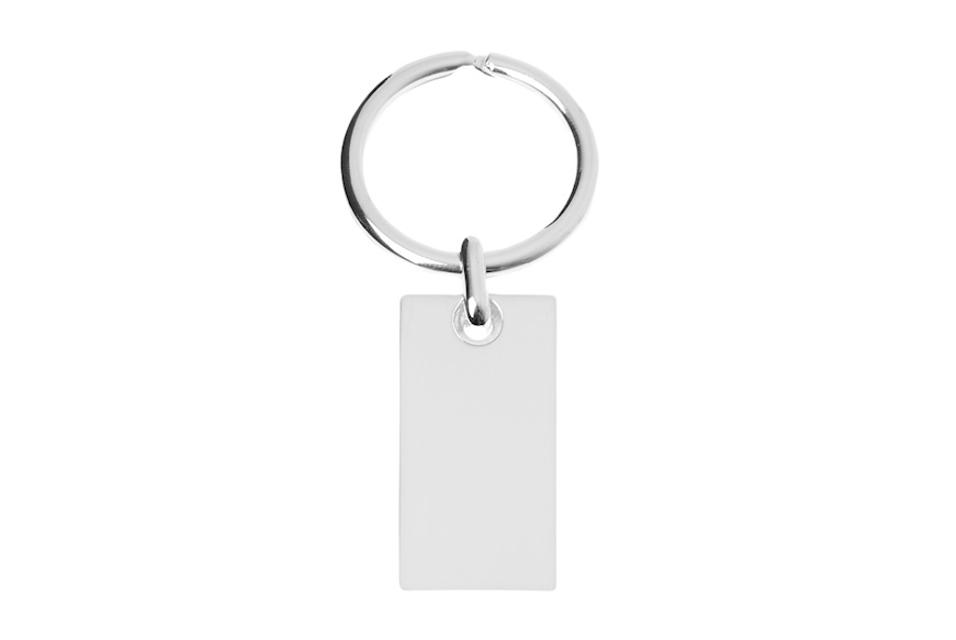 Keychain silver with rectangular plate Selezione Zanolli