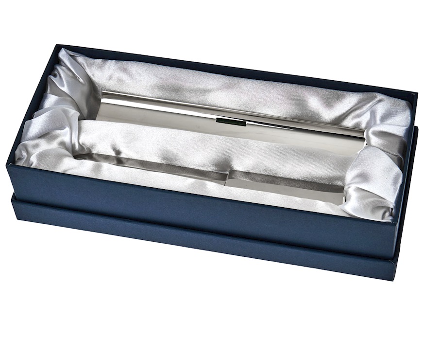 Set scrivania 2 pezzi silver plated tagliacarte, righello Selezione Zanolli