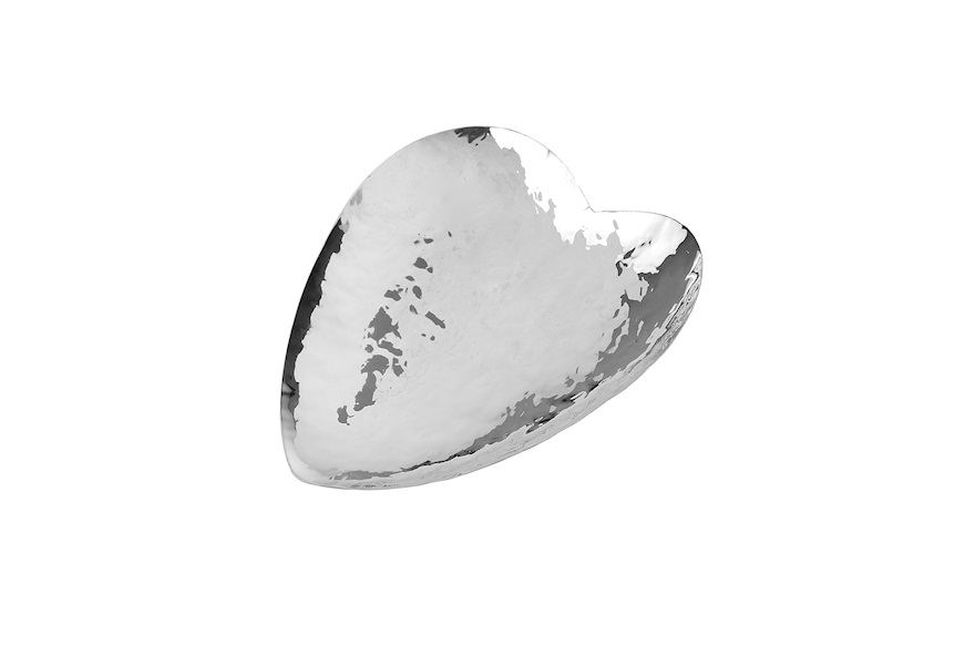 Bowl silver hammered in shape of heart Selezione Zanolli