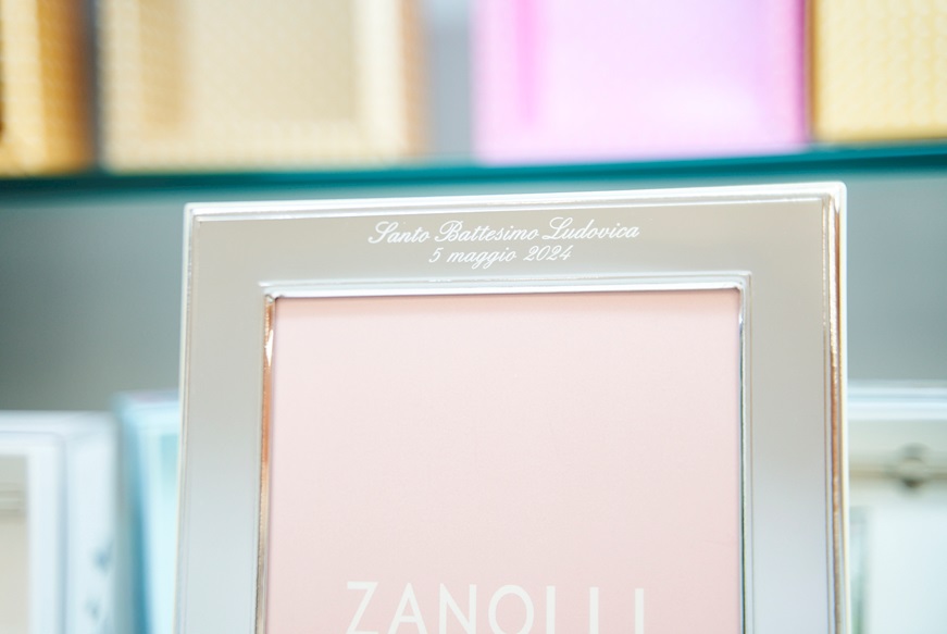Picture frame Teddy Bear with Heart pvd Silver pink Selezione Zanolli