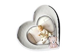Cornice a cuore Orsetto con Cuore rosa Selezione Zanolli