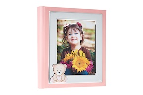 Photo album Teddy Bear with Heart pvd Silver pink Selezione Zanolli